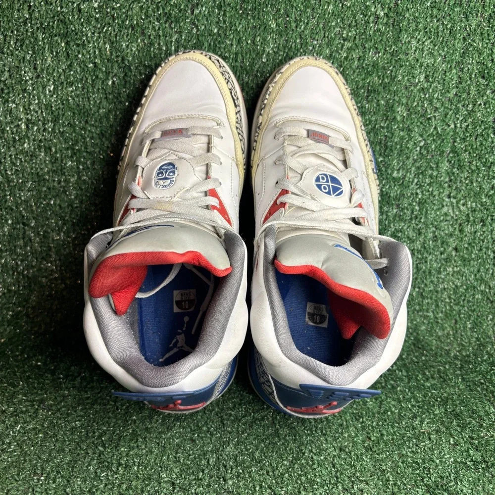 Jordan Son of Mars Low True Blue‎ Elephant Print Basketball Shoes White Mens 10